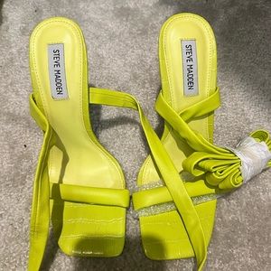 Lime Green Steve Madden Strap Up Heel